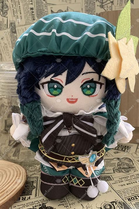 Venti Plushie Genshin, Genshin Dolls, Venti Plush, Genshin Plushies, Genshin Impact Venti, Kawaii Cosplay, Dress Up Dolls, Anime Dolls, Christmas Gifts For Friends