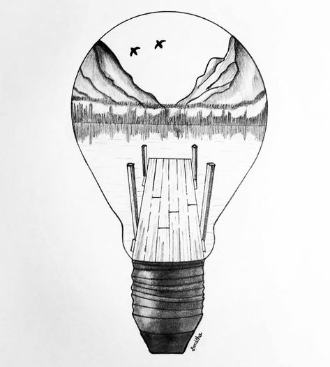 #DhruvaniArts #art #artist #artwork #drawing #sketch #sketching #lightbulb #pencildrawing #pencilart #pencilsketch Light Bulb Sketch Drawings, Light Bulb Drawing Creative, Summer Drawing Ideas Creative, Sketching Scenery, Lightbulb Sketch, Lightbulb Drawings, Sketchpad Ideas, Light Bulb Art Drawing, Light Bulb Sketch