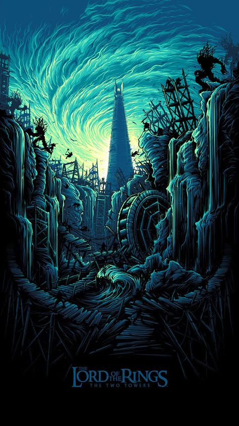 Legolas And Aragorn, Dan Mumford, Middle Earth Art, Two Towers, Tolkien Art, Lotr Art, The Two Towers, Illustration Photo, Alternative Movie Posters