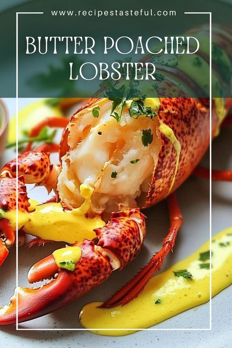 Indulge in the rich and decadent flavors of Butter Poached Lobster, a luxurious dish perfect for special occasions. This recipe features succulent lobster meat gently poached in a creamy butter mixture, enhanced with fresh lemon and garlic. Lobster Recipe, Butter Poached Lobster, Poached Lobster, Live Lobster, Crab Stick, Lobster Meat, Lobster Recipes, Quick Weeknight Meals, Family Favorites