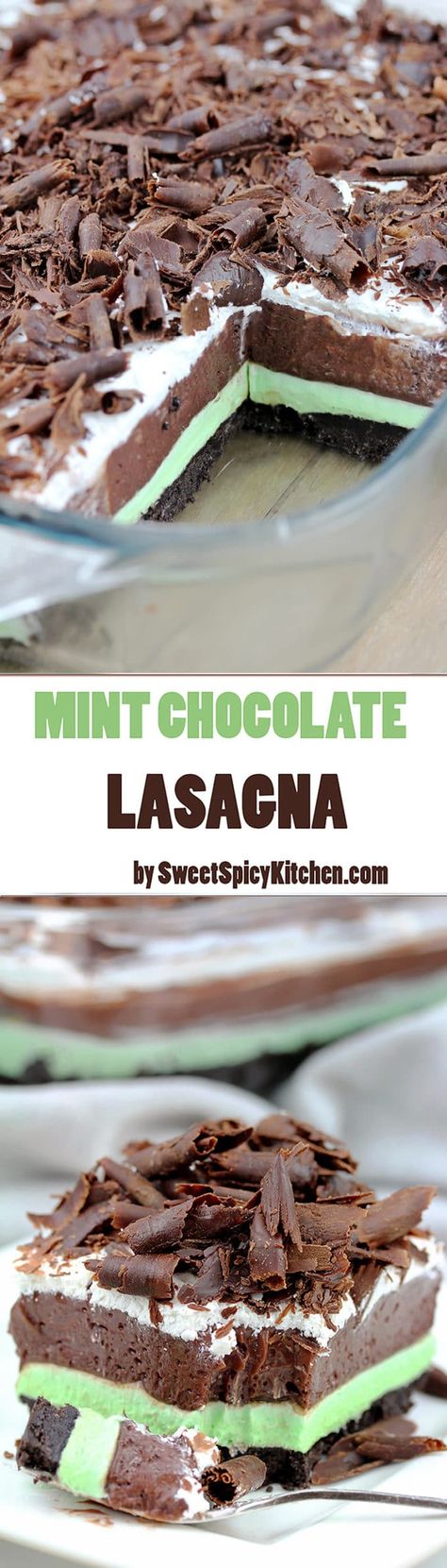 Mint Chocolate Lasagna Desserts Easy No Bake, Lasagna Easy, Icebox Desserts, Honey Chocolate, Chocolate Lasagna, Chocolate Pictures, Kid Desserts, Chocolate Curls, Popular Food