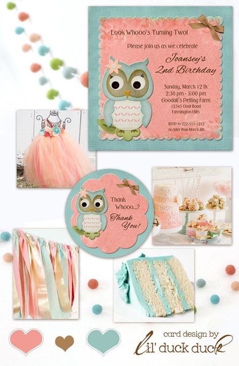 Owl Birthday Party Ideas, Bunny Garden, Owl Birthday Parties, Special Colors, Coral Aqua, Owl Birthday, Owl Party, Owl Baby Shower, Owl Theme