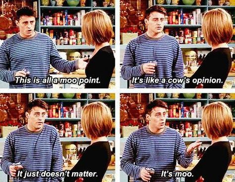 Funny Screencaps, Ranch Animals, Moo Point, Friends Joey, Friends Meme, Friends Memes, Motivational Speaking, Movie Screencaps, Awesome Sauce