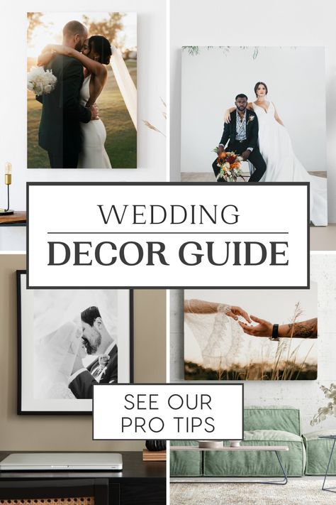 You have the wedding photos of your dreams - now what? Read our tips for turning your wedding photos into the most romantic and timeless photo décor. https://www.printique.com/blog/wedding-canvas-prints/ What To Do With Wedding Photos, Wedding Photo Print Ideas, How To Display Wedding Photos At Home, Wedding Photo Display Home, Display Wedding Photos, Wedding Photo Display, Wedding Canvas, Photo Display, Photo Decor