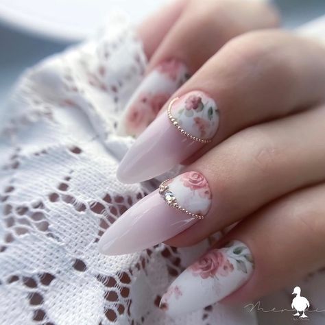 Teenage Nail Designs, Diy Nail Care, Nails Fresh, Bridal Manicure, Bridal Nail, 3d Nail Art Designs, Bridal Nail Art, Floral Nail, Ugly Duckling