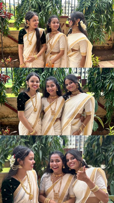 Onam outfit Onam Outfits, Indian Look, Ethnic Wear, Photo Ideas, Layout, How To Wear, Quick Saves