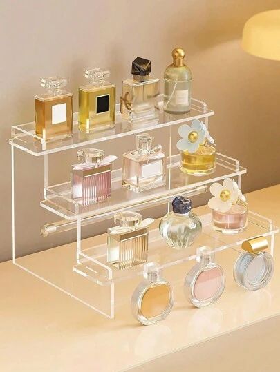 Cupcake Display Stand, Perfume Storage, Perfume Display, Perfume Organization, Acrylic Organizer Makeup, Glass Display Case, Acrylic Display Stands, Cosmetic Display, Makeup Bag Organization