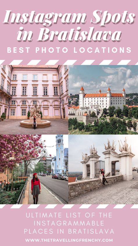 Bratislava is full of charm and offers many surprising cute and hidden gems. Here are the best Instagram spots in Bratislava! Bratislava Instagram Spots, Slovakia Bratislava, Slovakia Travel, Visit Prague, Bratislava Slovakia, Backpacking Europe, Instagrammable Places, Poznan, Into The Woods