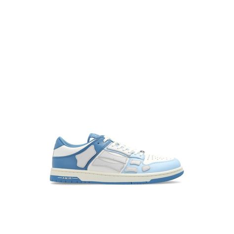 Amiri Two-Tone Skel Top Low Blue Mens Shoes, Amiri Shoes, Low Sneakers, Baby Blue, Two Tone, Men's Shoes, Color Blue, For Men, Collage