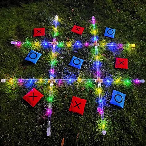 Amazon.com : KULAMOON Outdoor Toss Games for Adult and Kids, Giant Tic Tac Toe Game with LED Light, Classical Board Yard Game Sandbag Game for Famlily, Party, Travel(4ft x 4ft) : Sports & Outdoors Giant Tic Tac Toe, Yard Games For Kids, Giant Yard Games, Yard Game, Backyard Birthday Parties, Outside Games, Backyard Birthday, Beach Games, Outdoor Games For Kids