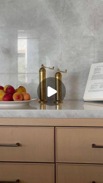 Marie Flanigan Interiors on Instagram: "If marble feels too daunting, consider a resilient option like quartzite. This Brazilian white quartzite appears nearly glowing and transparent when polished to perfection. We love how it balances the warm wood in this kitchen.  Comment STONE below to receive details on this quartzite sent to your inbox.  #Interiordesign #kitchenideas #quartzite, countertop ideas, kitchen design" Cristallo Quartzite Kitchen, Leathered Quartzite Countertops, Quartzite Countertops Colors, White Quartzite Kitchen, Fusion Quartzite, Quartzite Kitchen Countertops, White Quartzite Countertops, Quartzite Counters, Marie Flanigan Interiors