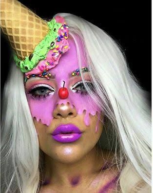 Candy Photoshoot, Candy Makeup, Halloween Makeup Inspiration, Theatrical Makeup, Special Effects Makeup, Halloween Costumes Makeup, Cream Makeup, Fx Makeup, Crazy Makeup