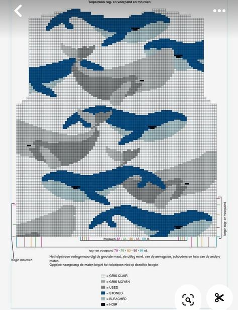 Knit Gift Patterns, Whale Tapestry Crochet, Intarsia Patterns Knitting, Whale Knitting Pattern, Tapestry Knitting Patterns, Cross Stitch Tapestry, Crochet Tapestry Sweater, Knitting Colorwork Chart, Knitting Charts Animal