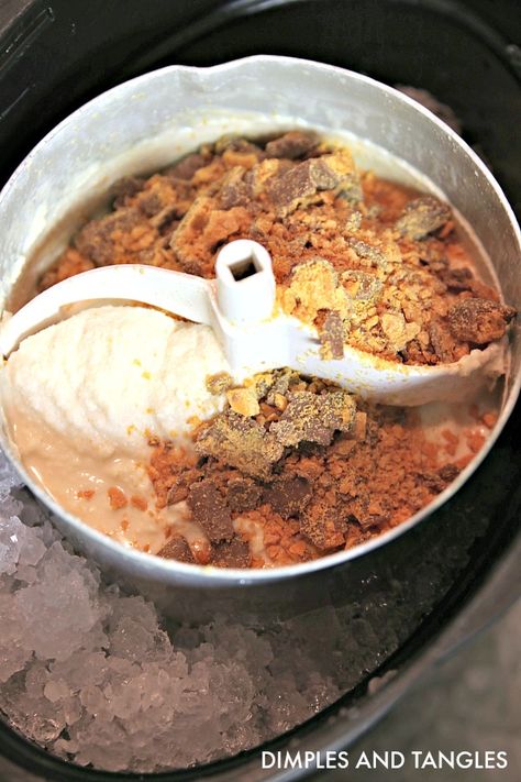 Homemade Ice Cream Butterfinger, Homemade Butterfinger Ice Cream Recipes Machine, Homemade Churned Ice Cream Recipes, Pioneer Woman Ice Cream Maker Recipes, Best Homemade Ice Cream Recipes Machine, Nostalgia Ice Cream Recipe, Homemade Ice Cream Machine Recipes, Butterfinger Ice Cream Recipe, Homemade Ice Cream Kitchenaid