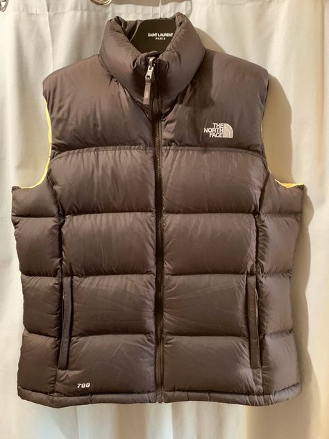 North Face Retro Nuptse, Brown Vest Women, Brown North Face, North Face 700, The North Face Puffer, Brown Puffer, Puffer Gilet, North Face Nuptse, North Face Vest