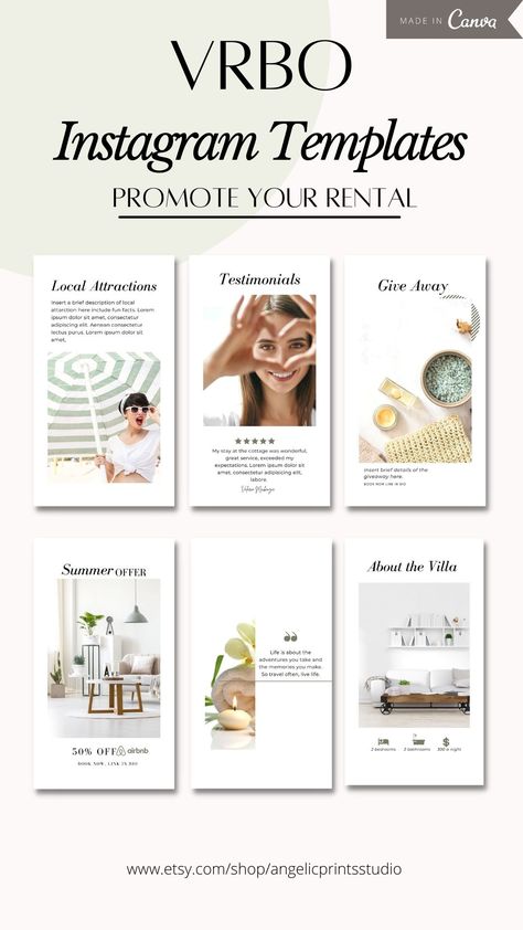 Market your Airbnb via social media using these thoughtfully designed templates, facebook post & Instagram story posts included. #Airbnbinstagramposts #Airbnbinstagramtemplates #Airbnbfacebookposts #Airbnbsocialmediatemplates #VRBOIntsagramtemplates #Airbnbinstagramideas Airbnb Aesthetic, Airbnb Social Media, Airbnb Marketing, Farmhouse Rental, Beige Instagram, Templates Facebook, Social Media Plan, Social Media Management Business, Tennessee House