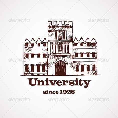 College Drawing Building, College Building Drawing, University Sketch, University Drawing, Sketch Building, San Beda, High School Building, College Building, British College