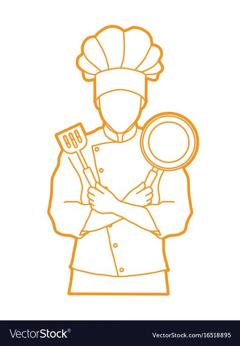 Chef cook standing crossed arms vector image Cartoon Chef, Crossed Arms, Chef Logo, Cake Logo Design, Food Art Photography, Flower Drawing Design, Search And Find, Poster Background Design, Creative Poster Design