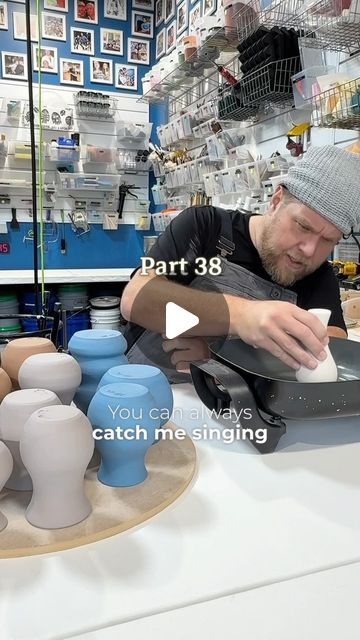 Dan Pearce - Ceramic Artist & Author on Instagram: "Part 38: three reels of dad jokes continue as we wax the bottoms of our pots.

These pots, of course, are all part of our new small pots series ❤️ Don’t want to miss the pots going live in the shop? Comment “head start” and I’ll DM you a link to my social channel. You’ll be notified here in your messages one hour before I post the reels announcing that these new pots are available!

#pottery #ceramics #funny #dadjokes #badjokes #groaners #oneliners" Small Pots, Going Live, Bad Jokes, Pottery Ceramics, Head Start, Ceramic Artists, Dad Jokes, To Miss, Paper Flowers