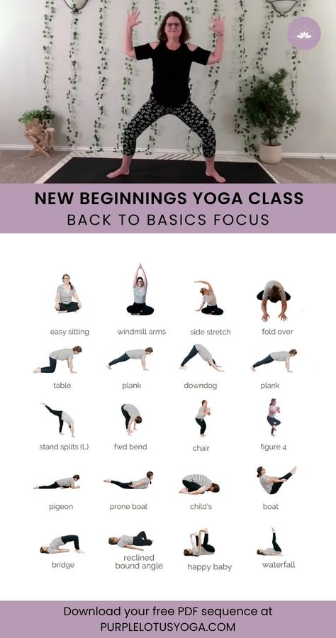 When it's a new month or a new season, use the yoga class theme of NEW BEGINNINGS. Download the free yoga sequence and have a fresh, new class the next time you teach yoga. Beginner Yoga Sequence 1 Hour, New Years Yoga Sequence, Yoga Begginers Sequence, Yoga For New Beginnings, Spring Yoga Sequence, Vinyasa Flow Sequence, Yoga Class Themes, Beginning Yoga, Yoga Reading