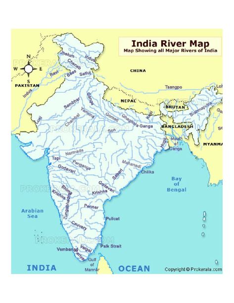 Indian River Map, Rivers In India, Geography Knowledge, India World Map, Map Of India, River Map, Indian History Facts, Physical Map, Geography Map