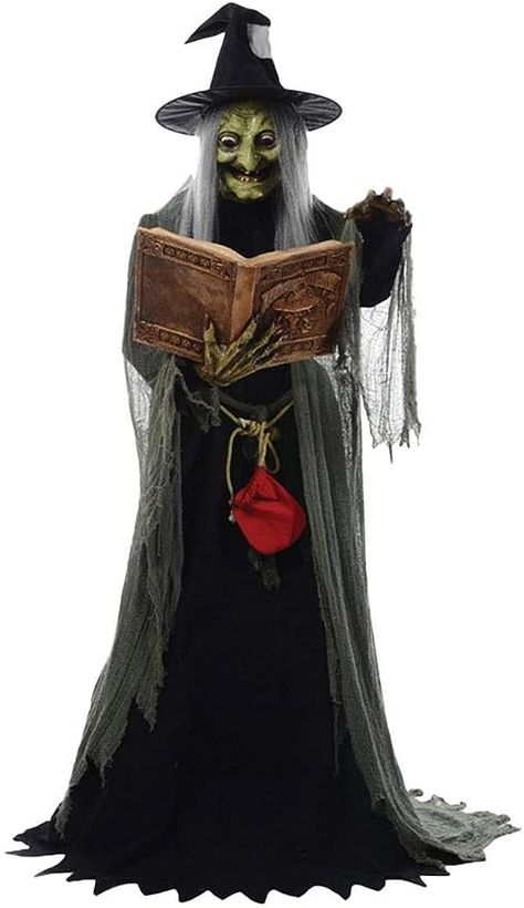 Amazon.com: Morris Costumes Halloween Party Creepy Scary Reaper Spell - Speaking Animated Witch : Home & Kitchen Pumpkin Painting Ideas Halloween, Outdoor Witch, Painting Ideas Halloween, Witch Eyes, Witch Props, Animated Witch, Pumpkin Painting Ideas, Halloween Decorations Diy Outdoor, Halloween Prop