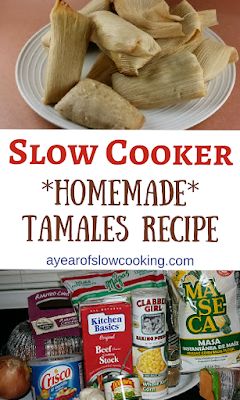 Homemade Tamales Recipe, Make Tamales, Meat Cooking Times, How To Make Tamales, Crockpot Slow Cooker, Homemade Tamales, Tamale Recipe, Mexican Dinner Recipes, Steam Cooking