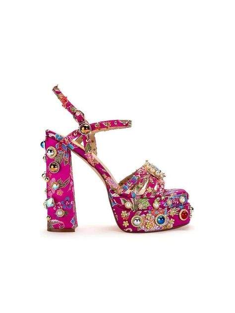 Pink Platform Sandals, Cheetah Print Heels, Block High Heels, Azalea Wang, Ankle Strap Sandals Heels, Rhinestone Heels, Chunky Sandals, Platform Heels Chunky, Studded Sandals