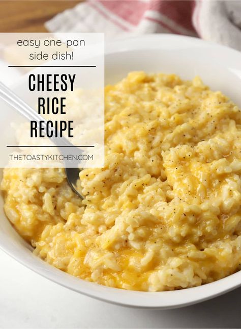 Cheesy Rice Recipes, Cheesy Rice, Rice Side Dish Recipes, Baked Chicken Drumsticks, Cheese Rice, Baked Ribs, Creamy Rice, Rice Side Dishes, Rice Recipe