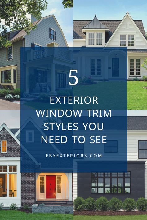 Framing Exterior Windows, House Exterior Window Trim, Crown Molding Exterior Windows, Window Wrap Exterior, Update Exterior Window Trim, Diy Exterior Window Trim Ideas, Window Framing Ideas Exterior, Window Frame Ideas Exterior, Exterior Windows Trim Ideas