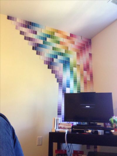 Best 20+ Paint Chip Wall ideas Paint Chip Crafts, Paint Chip Art, Chip Art, Paris Bedroom, Apartment Decoration, Room Photo, Room Styles, Paint Chip, Paint Swatches