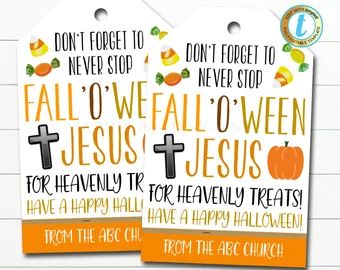 Christian Halloween Treats, Christian Diy, Church Halloween, Church Catholic, Christian Halloween, School Pto, Fall O, Faith Christian, Catholic School