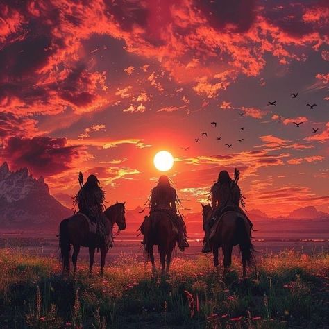 🏆🥇 Cowboy Core, Cowboy Artwork, American Indian Artwork, Western Artwork, Native American Wisdom, Native American Images, Native American Pictures, Native American Artwork, West Art