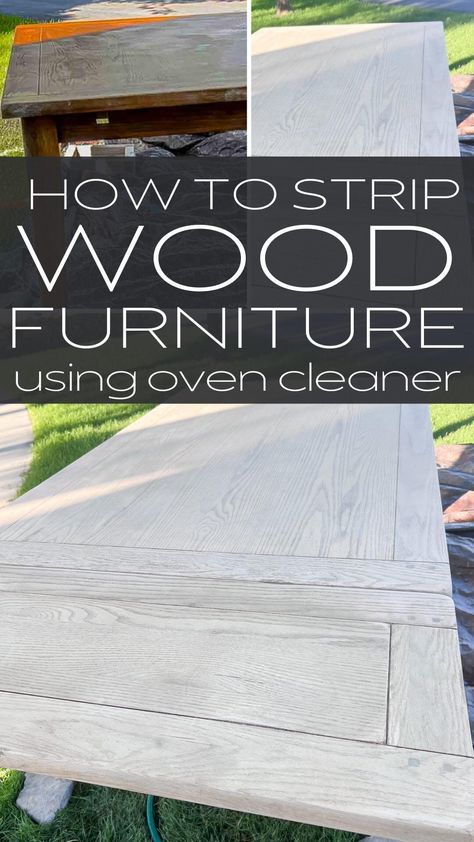 Oven Cleaner On Wood? How to Strip Wood with Oven Cleaner How To Strip Wood With Oven Cleaner, Oven Cleaner On Wood Furniture, Strip Wood With Oven Cleaner, Oven Cleaner Wood Strip, Oven Cleaner Strip Furniture, Easy Off Oven Cleaner To Strip Wood, Stripping Furniture With Oven Cleaner, Oven Cleaner On Wood, Oven Cleaner To Strip Wood