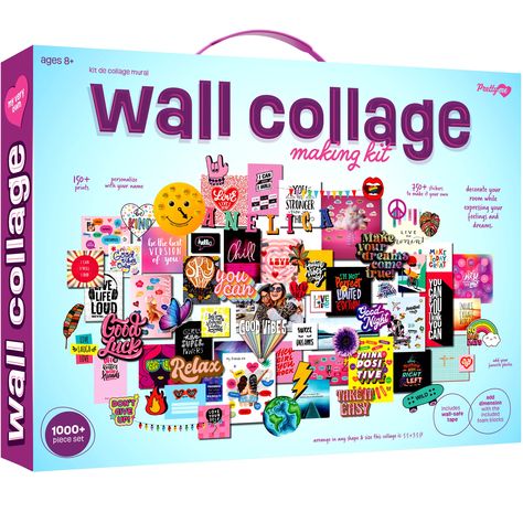 PRICES MAY VARY. DIY Wall Collage Kit: The ultimate kit for personalizing your living space and unleashing creativity. With over 1000 pieces, including 150+ artworks, 750+ stickers, foam blocks, wall-safe tape, and an instruction booklet, you'll have everything you need to create a beautiful collage that's uniquely yours. Let Your Creativity Shine! Perfect for teens and tweens who want to express themselves and add a touch of personal style to their living spaces. The possibilities are endless w Diy Wall Collage, Craft Gift Ideas, Trendy Birthday Gifts, Fun Crafts For Teens, Spy Gear, Collage Mural, Teen Fun, Wall Safe, Wall Collage Kit