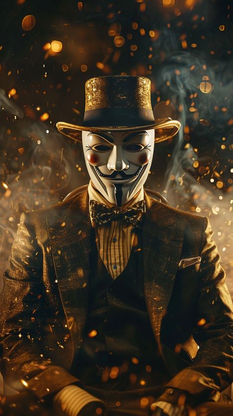 Guy Fawkes Masked Man Guy Fawkes Mask, Anonymous Mask, Inspirational Digital Art, Photography Movies, V For Vendetta, Guy Fawkes, Masked Man, Male Portrait, Aspect Ratio