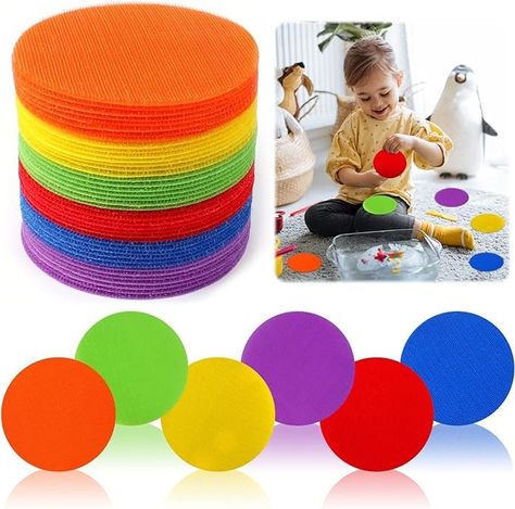 48 Pack Carpet Spot Markers 10cm Floor Circle Spots Nylon Carpet Markers for Classroom Kindergarten Gym - 6 Colours : Amazon.ca: Office Products Kindergarten Gym, Sitting Exercise, Kids Classroom Decor, Disney Princess Merida, Classroom Kindergarten, Writing School, Princess Merida, Teaching Supplies, Nylon Carpet