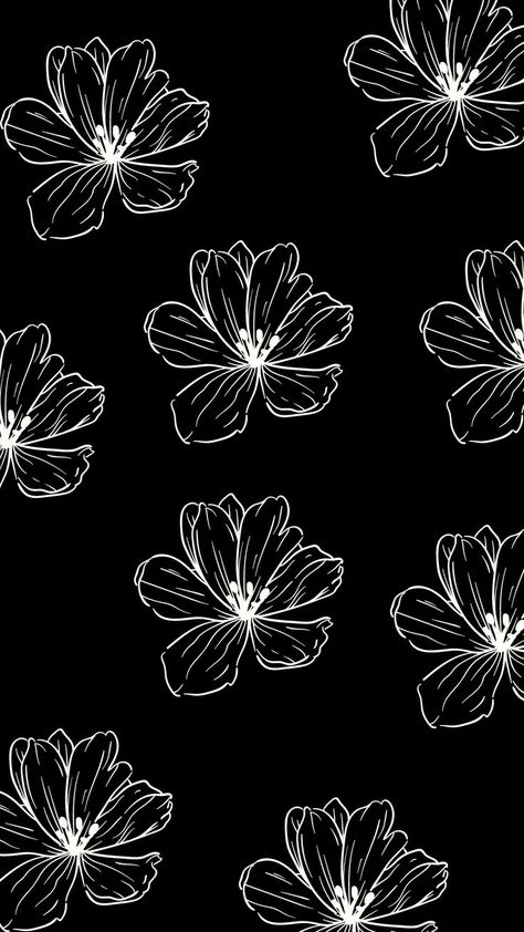 Black And White Floral Wallpaper, Black Flowers Wallpaper, Collage Photo Frame Design, Saree Painting Designs, Paper Flower Patterns, Monochromatic Art, Fashion Illustration Collage, Print Design Art, Flowery Wallpaper