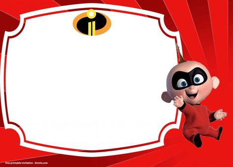 FREE the Incredibles 2 Birthday Invitations Templates | FREE Invitation Templates - Drevio Dash Parr, Happy Birthday Girl Quotes, Incredibles Birthday Party, Disney Themed Classroom, Birthday Party Invitations Free, Mr Incredible, Superhero Family, Incredibles 2, Happy Birthday Wallpaper