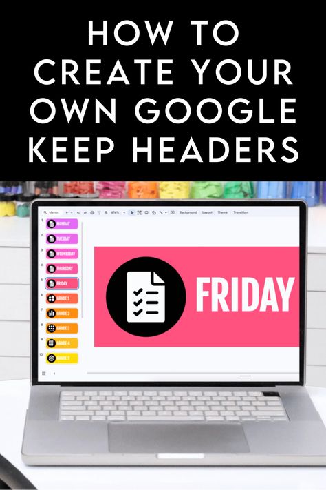 Learn how to create your own Google Keep headers, in 4 simple steps! Check out the shortcut to upload your headers to Google Keep, instantly! Google Keep Headers Free Editable, Google Productivity, Google Header, Google Keep Headers, Google Hacks, Google Suite, Tech Tricks, Technology Teacher, Church Leadership