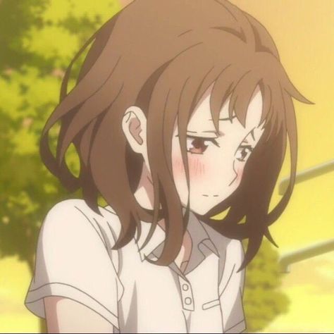 Brown Short Hair Anime Pfp, Brunette Hair Pfp, Short Brown Hair Pfp, Short Light Brown Hair, Brown Anime, Brown Hair Female, Anime Brown Hair, Short Brunette Hair, Aesthetic Profile