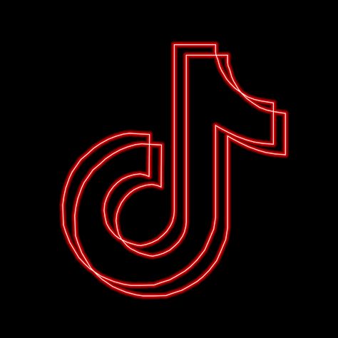 Tik Tok Icon, Red Dc, Tiktok Icon, Neon Red, Neon Aesthetic, Caroline Forbes, Phone Themes, Light Red, App Icon