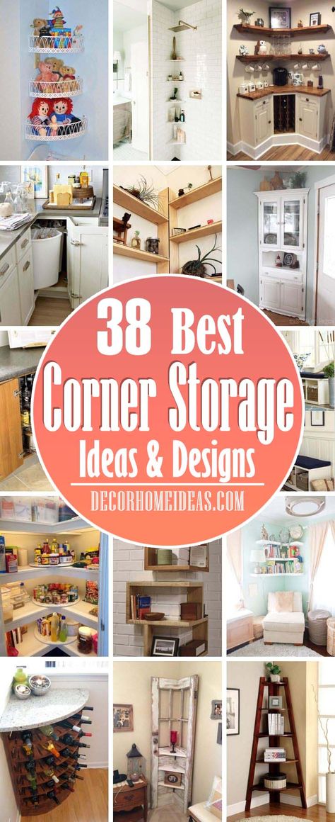 How To Make A Corner Cabinet, Ideas For Corners In Kitchen, Under Cabinet Corner Shelf, Kitchen Small Corner Ideas, Corner Shelves Storage, Pantry Ideas For Corners, Small Nook Storage Ideas, Functional Corner Space, Corner Space Ideas Dining Room