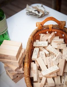 Show off your playful side by using a set of game blocks as your guest book. Fall Wedding Guest Book, Creative Wedding Guest Books, Guest Book Ideas, Deco Champetre, Boda Diy, Rustic Wedding Decorations, Wedding Guest Book Unique, Wedding Games, Engagement Ring Cuts