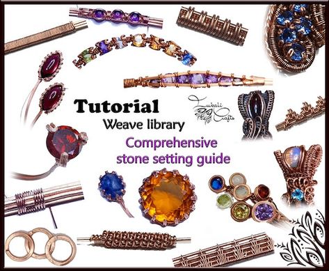 Wire Work and Macrame Jewelry Tutorials and Kits by ImbaliCrafts - The Beading Gem's Journal Wire Weaving Techniques, Weaving Wire, Wire Wrap Tutorial, Wire Weaving Tutorial, Wrapping Tutorial, Wire Wrapped Jewelry Pendant, Wrap Tutorial, Wire Tutorials, Wire Wrapping Techniques