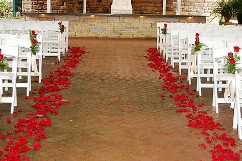 Red Rose Petals Valentines Theme Wedding, Wedding Aisles, Aisle Decorations, Rose Petals Wedding, Red Rose Wedding, Red Rose Petals, Wedding Aisle Decorations, Valentine Theme, Gettin Hitched