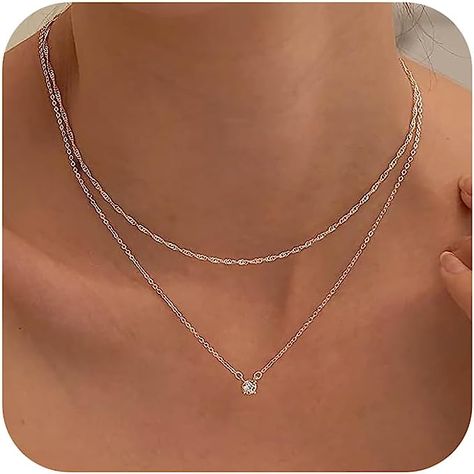 Tewiky Diamond Necklaces for Women, Dainty Gold Necklace 14k Gold Plated Long Lariat Necklace Simple Gold CZ Diamond Choker Necklaces for Women Trendy Gold Necklace Jewelry Gifts for Girls Diamond Pendant Necklace Simple, 14k Gold Choker Necklace, Silver Jewlery, Prom Necklaces, Diamond Choker Necklace, Diamond Necklace Designs, Layered Necklaces Silver, Diamond Choker, Daily Jewelry