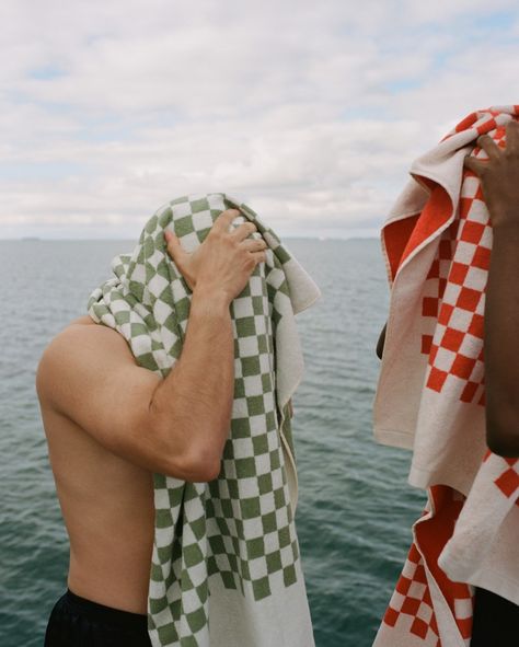 BAINA’s Instagram photo: “New series shot by @rob.tennent | @akinaspeedsta.r and @nigelmunemo captured with our Roman Organic Cotton Pool Towels in Sage & Chalk and…” Roman Pool, Willy Ronis, Pool Towel, Costume Intero, Luxury Towels, Coney Island, Pool Towels, Beach Vibe, Photography Inspo