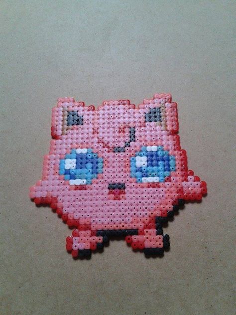 Jigglypuff 3 - pokemon Jigglypuff Perler Beads, Angel Kitten, Pokemon Faces, Pokemon Perler, Modele Pixel Art, Pokemon Perler Beads, Pixel Beads, Macrame Bracelet Patterns, Hamma Beads