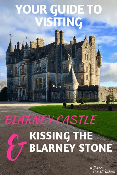 Complete Guide to visiting Blarney Castle & Kissing the Blarney Stone in County Cork, Ireland | A Zest For Travel #BlarneyCastle #BlarneyStone #Ireland #BlarneyHouse #Kissingtheblarneystone #Cork #Travelguide #travel Blarney Castle Ireland, Magnificent Architecture, Blarney Castle, Ireland Pictures, Blarney Stone, Castle Ireland, Dublin Ireland Travel, Ireland Destinations, County Cork Ireland